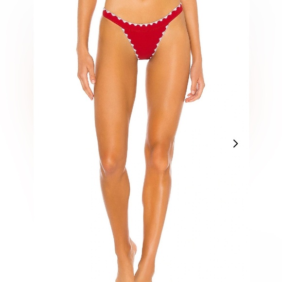 Lovers + Friends Other - Lovers And Friends Adrift Swim Bikini Bottom in Fiery Red Sz M